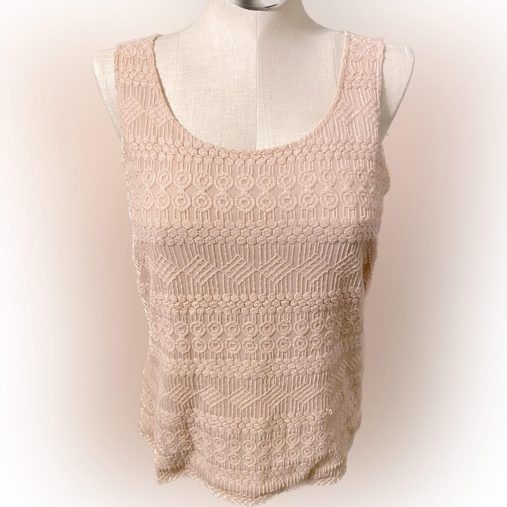 Softest Muted Pink Sleeveless Tank Top with Beautiful Go-Anywhere Design Front